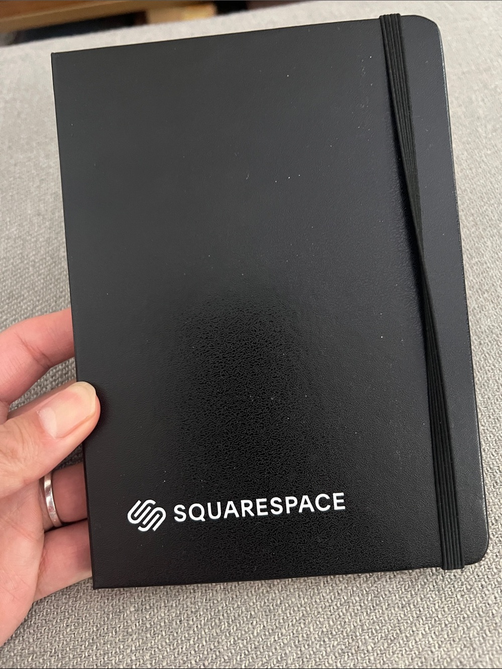 Black 7x5” Hardcover SquareSpace Journal Notebook